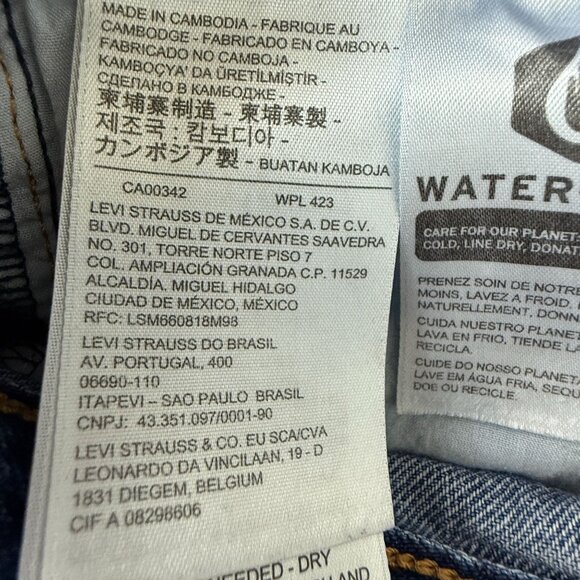 Levi's Premium Ribcage Straight Jeans Tag 28/29 Button Fly Big E High Rise Blue - Picture 12 of 13